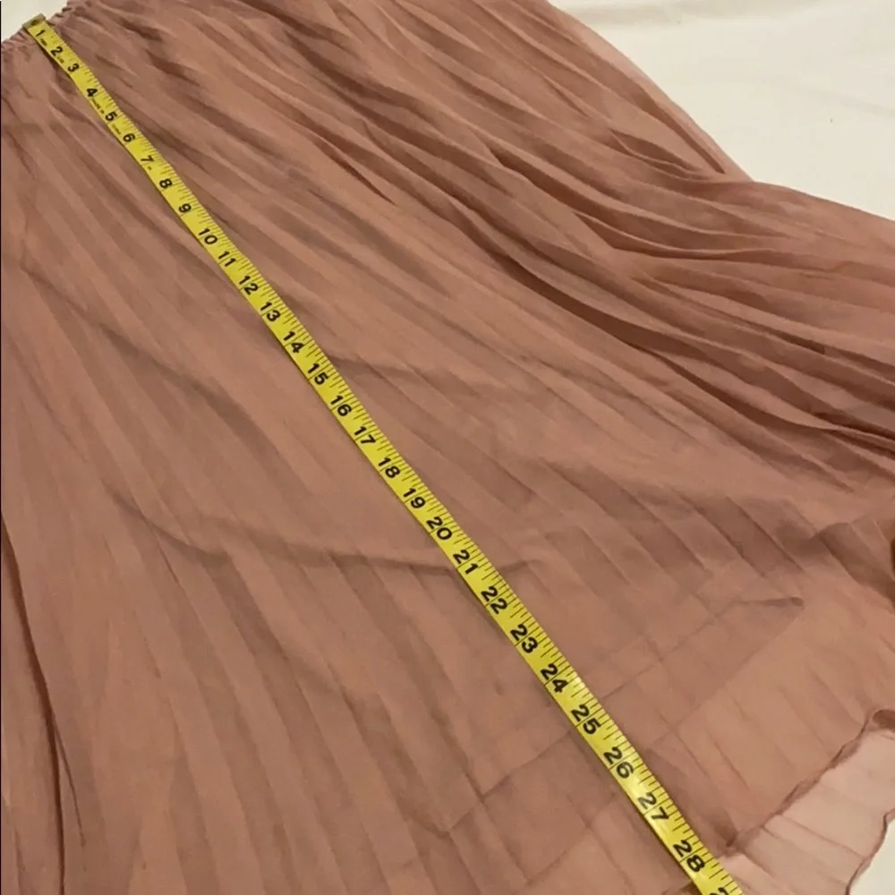 H&M Dusty Pink, Pleated Gauze Skirt, GUC